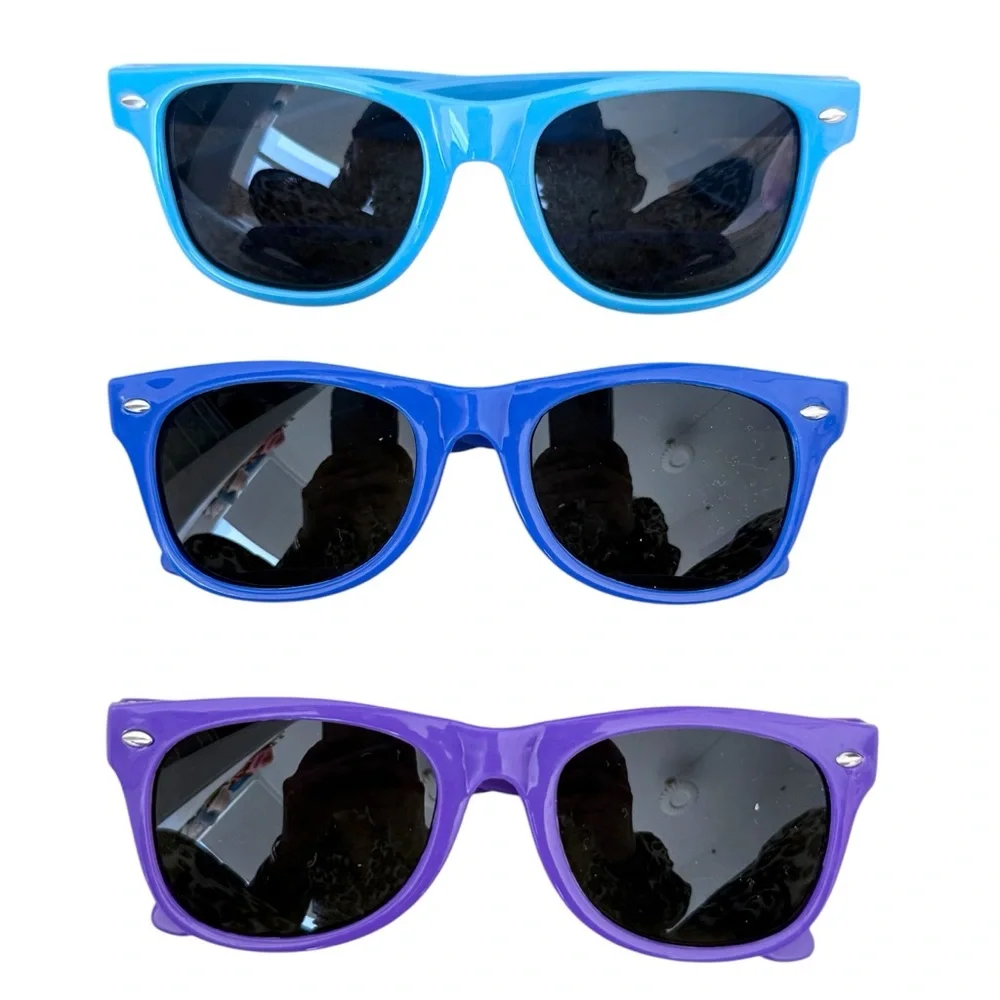 NEW Toddler Trendy Blue, Purple, and Violet Sunglasses Set (E35)